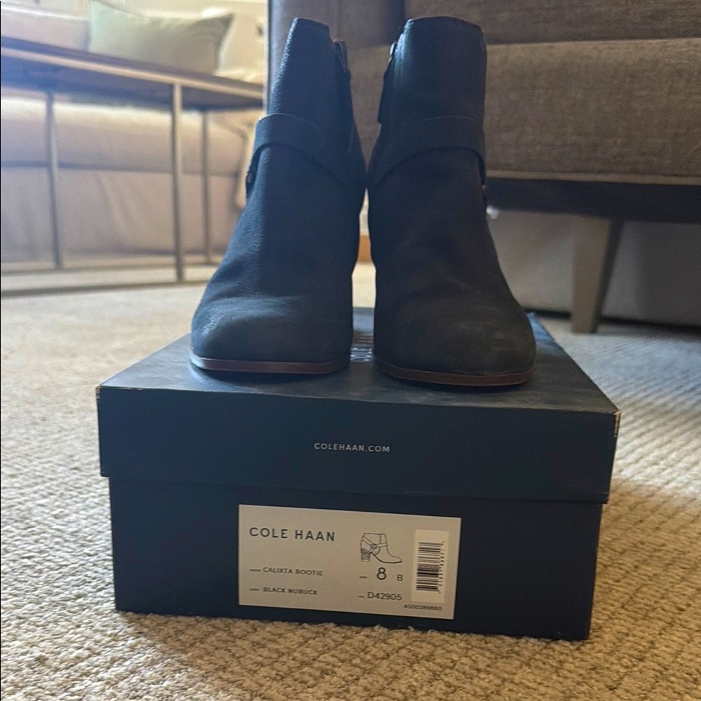 Cole Haan Women's Calixta Black Leather Booties